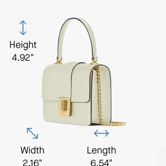 Kate Spade♠️ NWT Phoebe Turnlock Mini Flap Crossbody - Sage - Picture 5 of 12